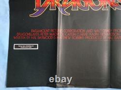 DRAGONSLAYER (1981) affiche de film originale grande 40x60 double quad du Royaume-Uni DISNEY