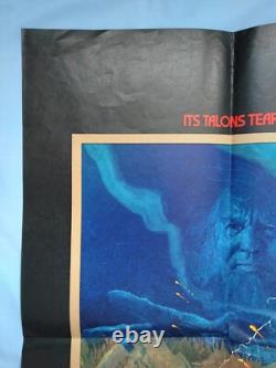 DRAGONSLAYER (1981) affiche originale quadrilatérale du Royaume-Uni art fantastique de Bysouth Dragon