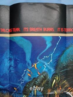 DRAGONSLAYER (1981) affiche originale quadrilatérale du Royaume-Uni art fantastique de Bysouth Dragon