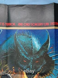 DRAGONSLAYER (1981) affiche originale quadrilatérale du Royaume-Uni art fantastique de Bysouth Dragon