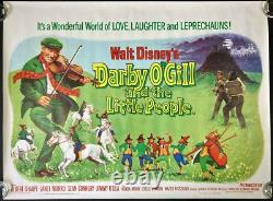 Darby O'Gill et les petits gens AFFICHE QUAD ORIGINALE DU FILM DISNEY