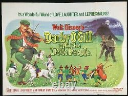 Darby O'gill Little People Original Quad Affiche De Cinéma Sean Connery Walt Disney