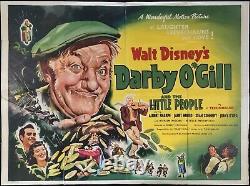 Darby O'gill & The Little People Affiche De Cinéma Originale Quad Première Communiqué Disney