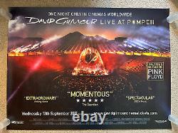 David Gilmour en direct à Pompéi Affiche cinéma quad d'origine très rare