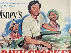 Davy Crockett et les Pirates du Fleuve 1956 Affiche de Film Originale UK Quad