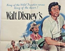 Davy Crockett et les Pirates du Fleuve 1956 Affiche de Film Originale UK Quad