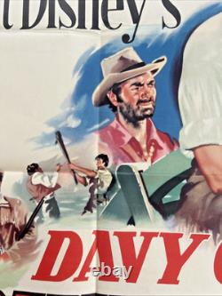 Davy Crockett et les Pirates du Fleuve 1956 Affiche de Film Originale UK Quad
