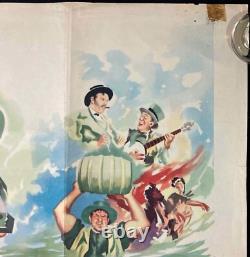Davy Crockett et les pirates de la rivière Affiche de cinéma originale au format quad Disney 56