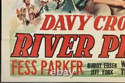 Davy Crockett et les pirates du fleuve Affiche originale Quad du film Fess Parker 1956
