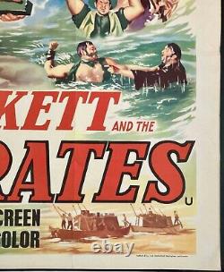 Davy Crockett et les pirates du fleuve Affiche originale Quad du film Fess Parker 1956