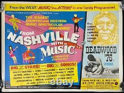 De Nashville avec de la musique / Affiche originale quad Deadwood 70 Jordanaires