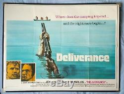 Delivrance (1972) D'origine Affiche Du Film Quad Britannique John Boorman Burt Reynolds