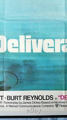 Delivrance (1972) D'origine Affiche Du Film Quad Britannique John Boorman Burt Reynolds