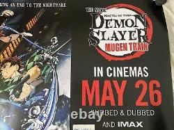 Demon Slayer Mugen Train (2021) Affiche Originale Du Cinéma Du Royaume-uni Quad Double Face