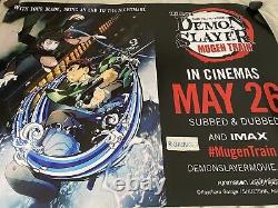 Demon Slayer Mugen Train (2021) Affiche Originale Du Cinéma Du Royaume-uni Quad Double Face