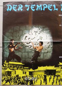 Der Tempel Der Shaolin Shaolin Temple Kung Fu Quad Affiche De Cinéma Allemande 70s