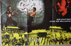 Der Tempel Der Shaolin Shaolin Temple Kung Fu Quad Affiche De Cinéma Allemande 70s