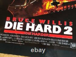 Die Hard 2 Affiche de cinéma originale UK Quad (30x40) Roulée Culte des années 90 avec Willis 1990