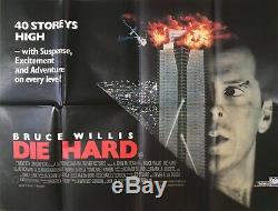 Die Hard Film Original Quad Poster 1988 Bruce Willis Alan Rickman