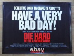 Die Hard With A Vengeance 1995 Affiche De Cinéma Originale Du Royaume-uni Advanced Quad Rare