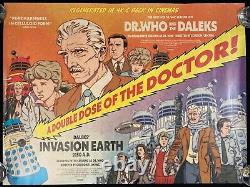 Docteur Who et les Daleks / L'invasion de la Terre Affiche de film Quad Original 2022 RR