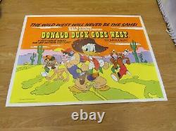 Donald Duck Goes West Original 1977 Rr Uk Cinéma Quad Affiche De Film Rolled Disney