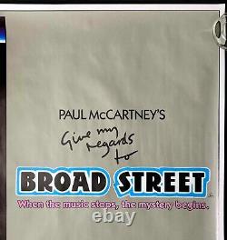 Donnez mes salutations à Broad Street Affiche de cinéma Quad originale du film Paul McCartney