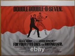 Double Double-0-seven (années 1980) -affiche Originale De Quad Au Royaume-uni, James Bond 007, Rare