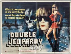 Double Jeopardy Original 1983 Royaume-uni Quad Chantrell Art Film Poster Rare
