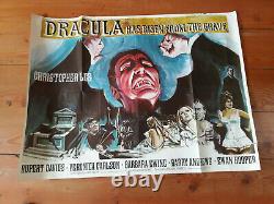 Dracula Has Risen From The Grave Affiche Quad Originale. 1968 Hammer Film D’horreur