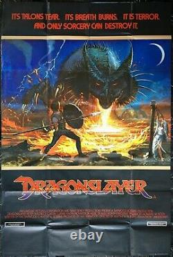Dragonslayer Original Uk Double Quad Affiche De Cinéma Matthew Robbins Disney 1981