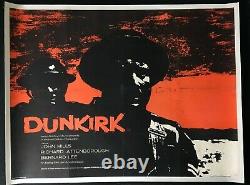Dunkerque Originale Quad Affiche Du Film John Mills Studios Ealing 1958 Entoilée