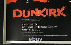 Dunkerque Originale Quad Affiche Du Film John Mills Studios Ealing 1958 Entoilée