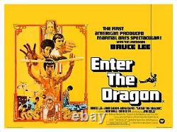ENTREZ DANS LE DRAGON (1973) Affiche de film classique de Bruce Lee format UK quad 30x40