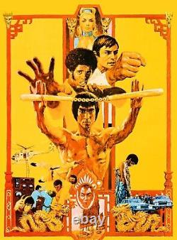 ENTREZ DANS LE DRAGON (1973) Affiche de film classique de Bruce Lee format UK quad 30x40
