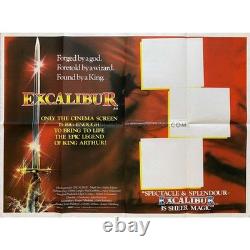 EXCALIBUR Affiche de film britannique Quad Style LC 30x40 po. 1981 John Boorman