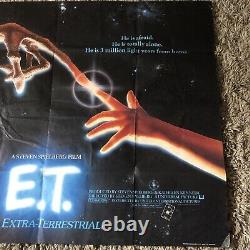 E. T. The Extra-terrestrial Original Quad Cinéma Affiche Spielberg 1982 Et