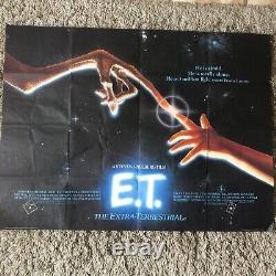 E. T. The Extra-terrestrial Original Quad Cinéma Affiche Spielberg 1982 Et