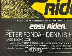 Easy Rider + Dernier Détail Affiche De Cinéma Original Quad Jack Nicholson 1970s