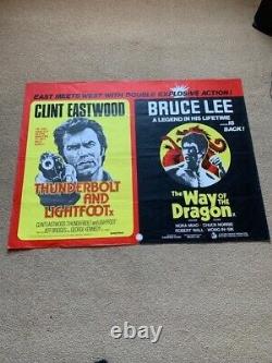 Éclair et Lightfoot x La fureur du dragon Affiche originale du film de Bruce Lee
