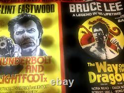 Éclair et Lightfoot x La fureur du dragon Affiche originale du film de Bruce Lee