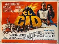 El CID Original Britannique British Quad Affiche De Film (1961) Charlton Heston