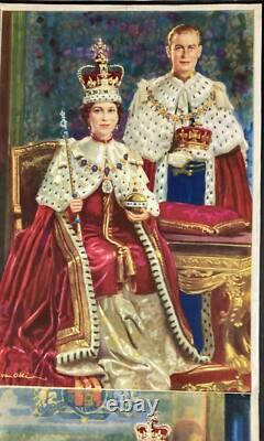 Elizabeth est reine Affiche de film Quad originale Pathé Salomon Van Abbé Artwork'53