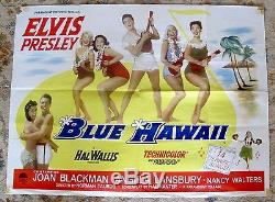 Elvis Presley Affiche Originale Du Film Anglais Blue Hawaii Quad