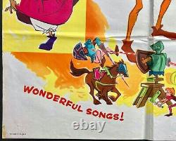 Épée dans la Pierre Affiche de Cinéma Quad Originale Disney PREMIÈRE SORTIE 1963
