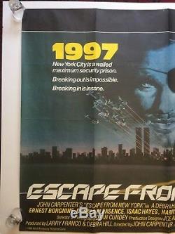 Escape From New York, Affiche Du Film De Cinéma Britannique Quad John Carpenter