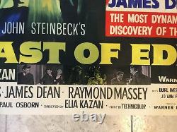 Est D'eden James Dean (1955) Affiche De Cinéma Quad Du Royaume-uni Lb Très Rare