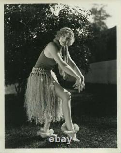 Esther Ralston Barefoot Leggy Glamour Hawaïen Épingle Vers Le Haut Rare Photo Originale Des Années 1920