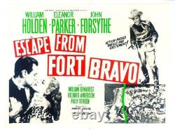 Évasion de Fort Bravo 1953 Affiche de film originale UK Quad réédition 1962