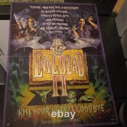 Evil Dead 2 (1987) Affiche de cinéma Quad 30x40 Rare